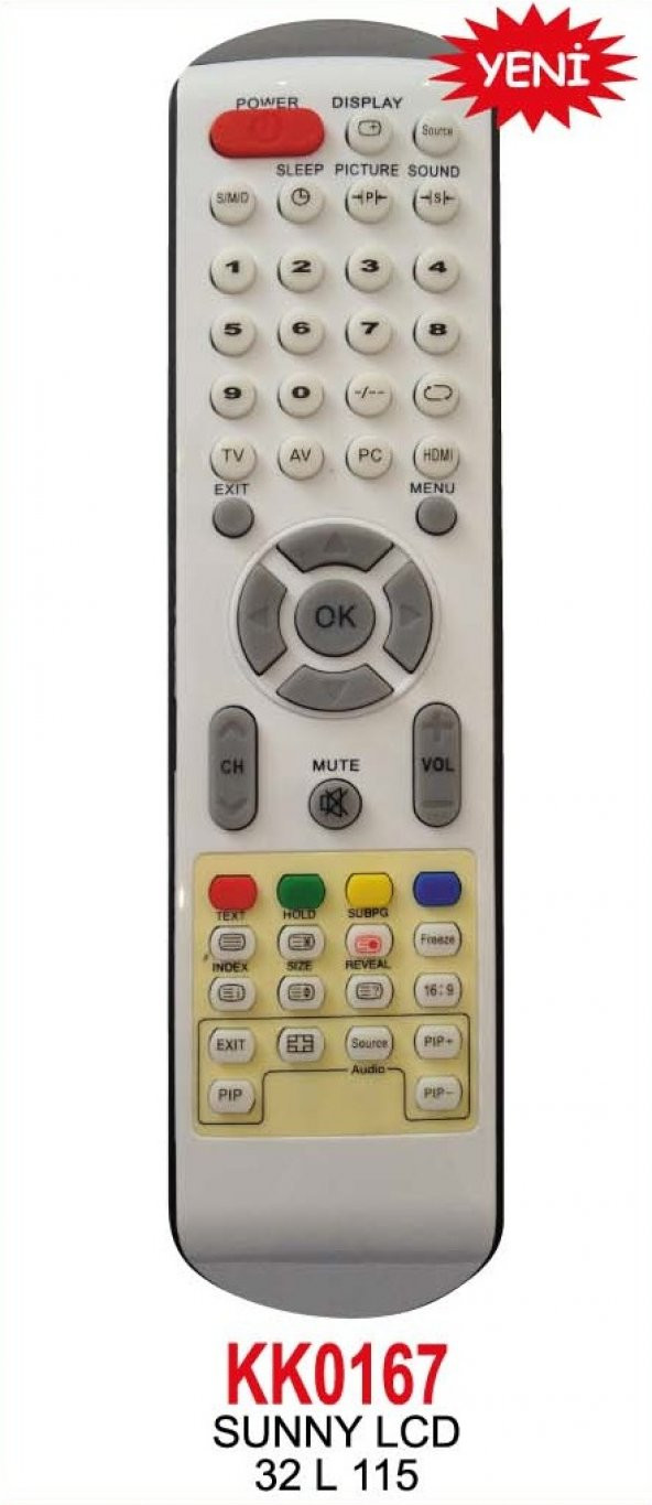 Swat SUNNY LCD KUMANDA KK0167