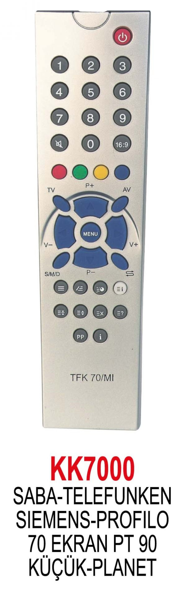 Swat SABA TELEFUNKEN PROFİLO SİEMENS TÜPLÜ TV KUMANDA KK7000