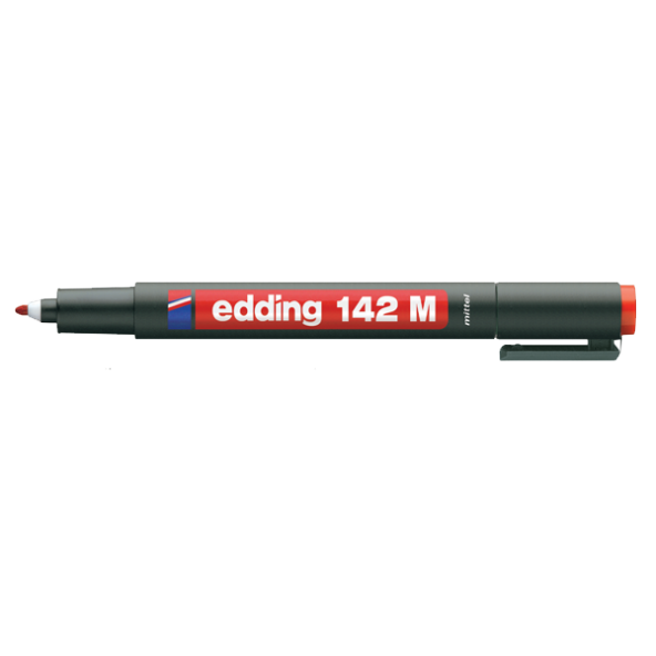 Edding Asetat Kalemi Permanent M Seri 1 MM Kırmızı 142 M (10 lu paket)