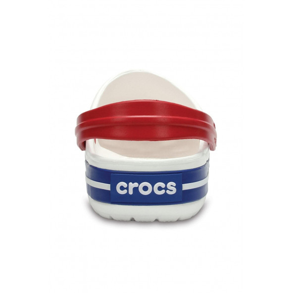 Crocs Beyaz Unisex Crocband Kenarı Lacivert Beyaz Çizgili Terlik 11016 - 2