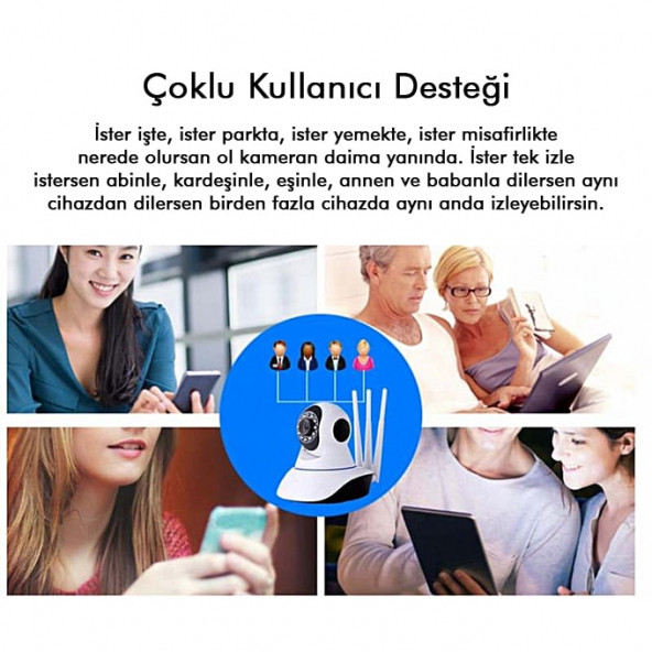 HD 360° Hareket Sensörlü Bebek Güvenlik Kamerası - 2