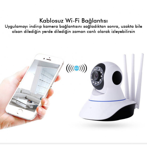 HD 360° Hareket Sensörlü Bebek Güvenlik Kamerası - 3