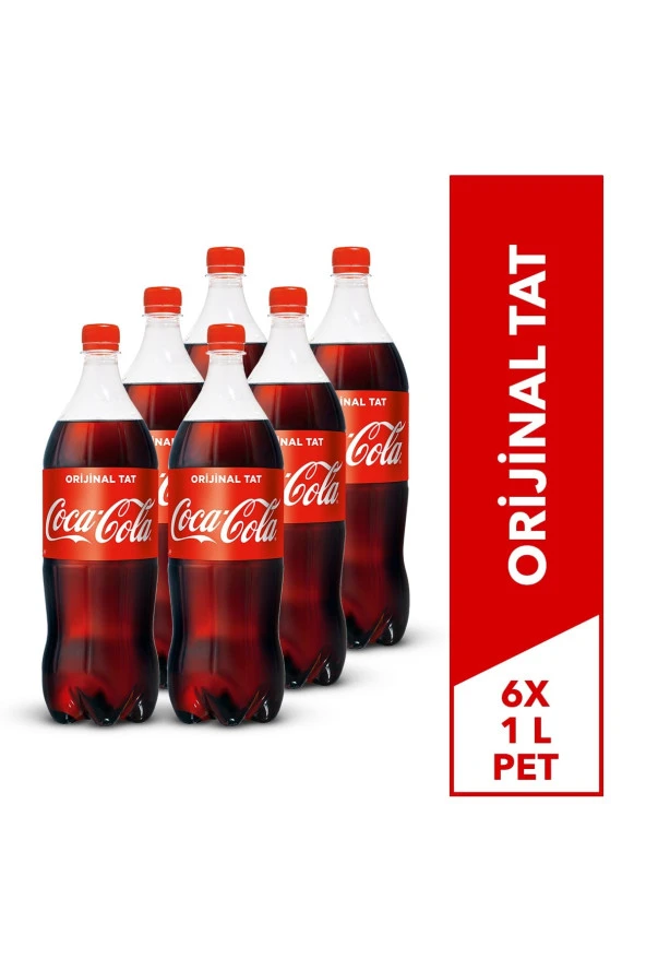 Coca-Cola Pet 1 Litre, 6lı Paket