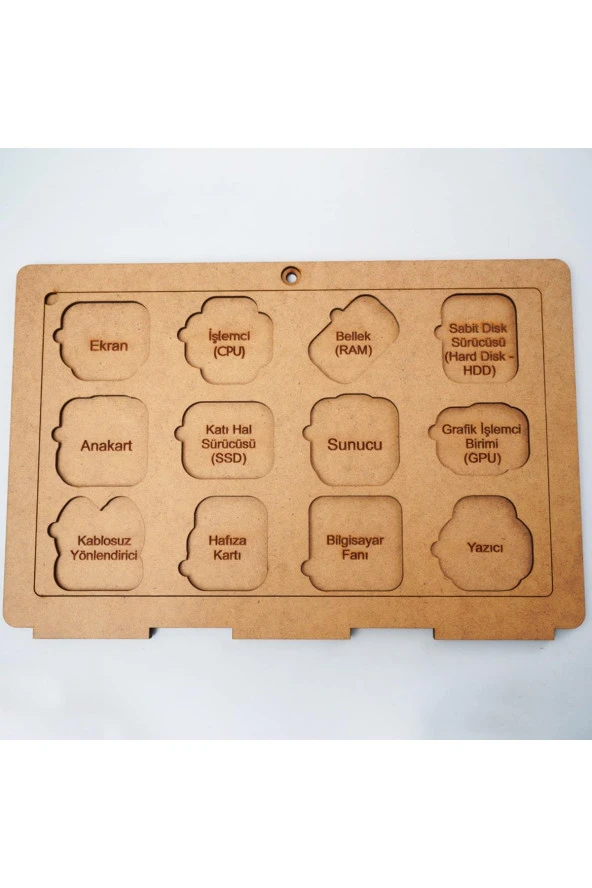 Moon Beavers Ahşap Dizüstü Bilgisayar Eğitici Öğretici Geliştirici Boyanabilir Sağlıklı Oyuncak - Resim 3