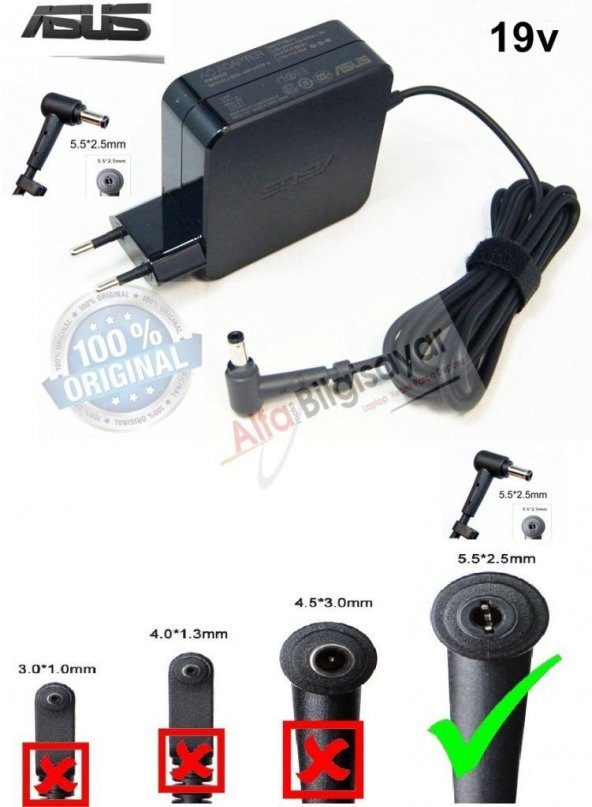 ORJINAL Asus K555L-XO436H   Adaptör, Şarj Cihazı, Sorunsuz Garantili Asus Şarj Aleti Makinası - 1