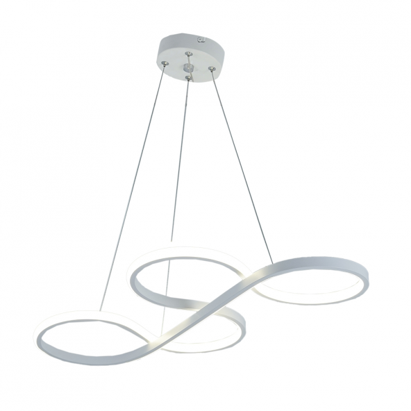 TT Aydınlatma Tt025-By  Yılan Modeli Mat Beyaz Led Avize