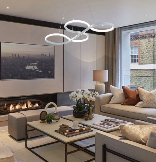 TT Aydınlatma Tt025-By  Yılan Modeli Mat Beyaz Led Avize - 2