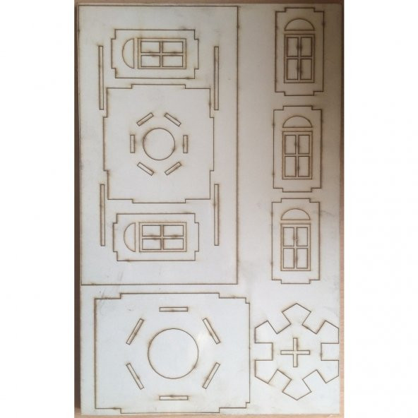 Camii Maketi,Ahşap Maket Büyük Boy Boyanabilir Maket - 2