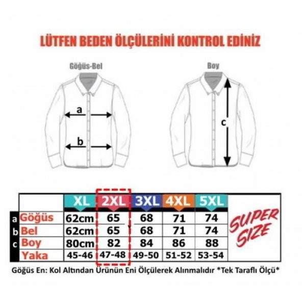 Büyük Beden Battal Boy Erkek Gömlek Kısa Kol - 4