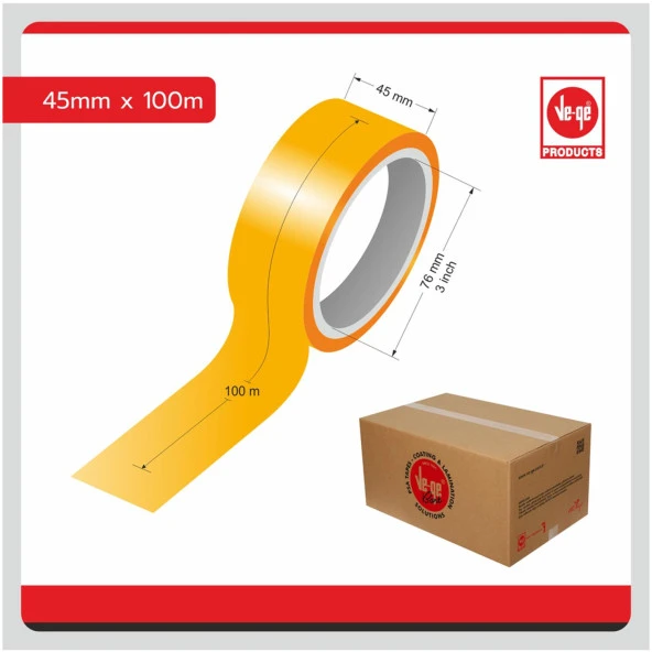 Vege Fil Koli Bandı 45x100 Mm Şeffaf 6 Lı - Resim 3