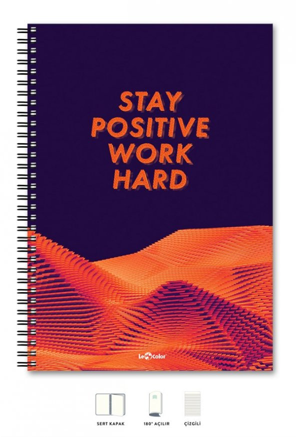 A4 Defter Çizgili 200 syf Stay Energy