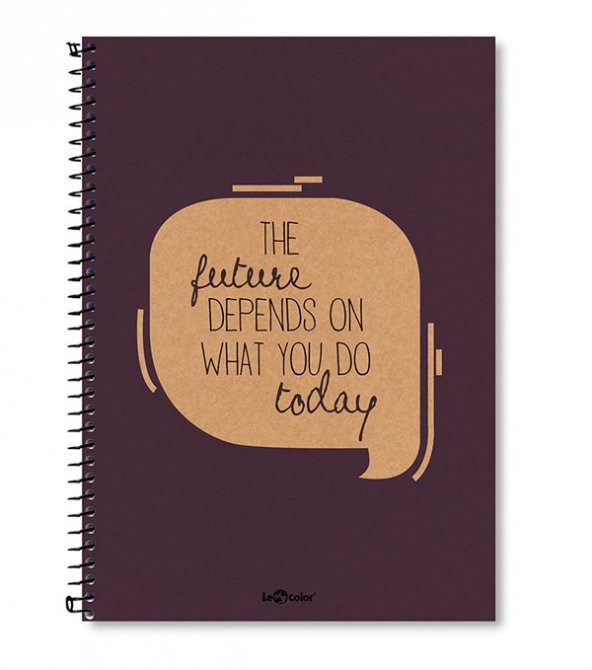 Eco Kraft Defter Düz 200 syf Mor 17x24 cm