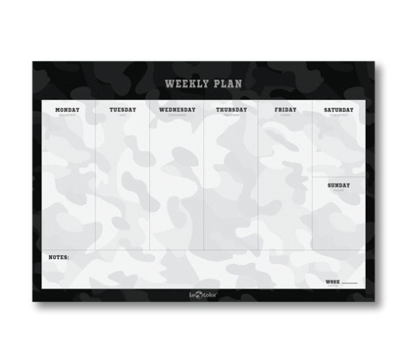 HAFTALIK PLAN NOTLU 27X19  53sy  CAMOUFLAGE