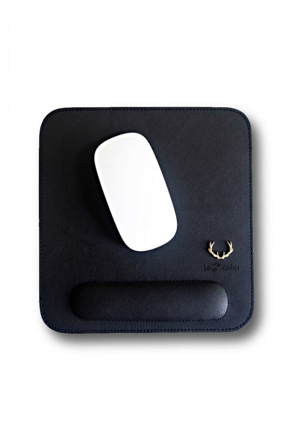 Mouse Pad Bilek Destekli Siyah Deri