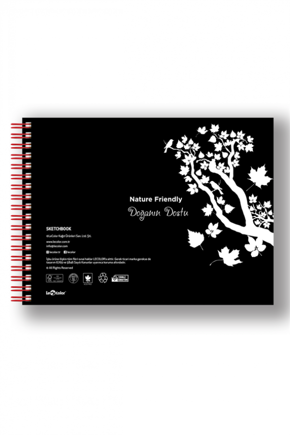 Çizim Eskiz Defteri Spiralli 120 gr. Kırmızı - 5