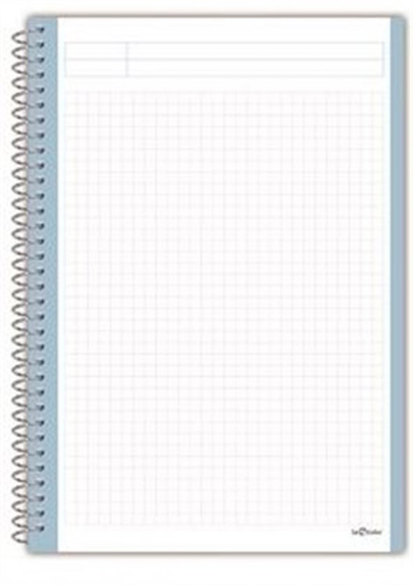 A4 Defter Kareli Dosyalı 160 Syf Mavi - 2