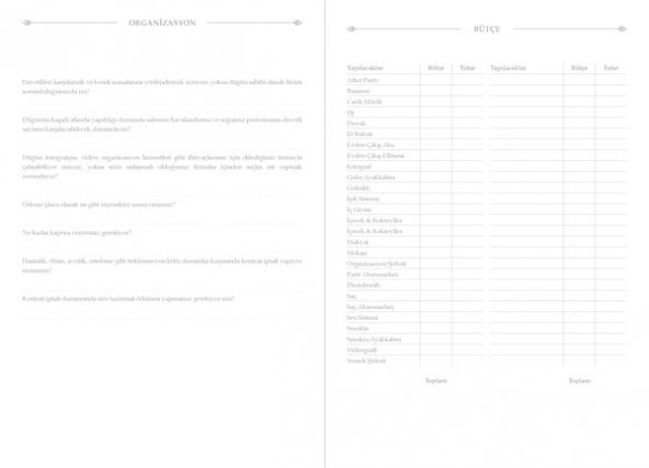 Düğün Planlayıcısı Set Wedding Planner Kit - 7