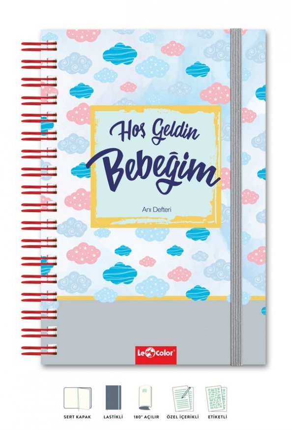 Bebek Anı Defteri ve Hamile Albümü Mavi + Sticker - 4