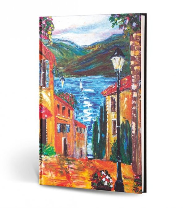 Creamona Amalfi Dokulu Mini Defter Çizgili (Göl)