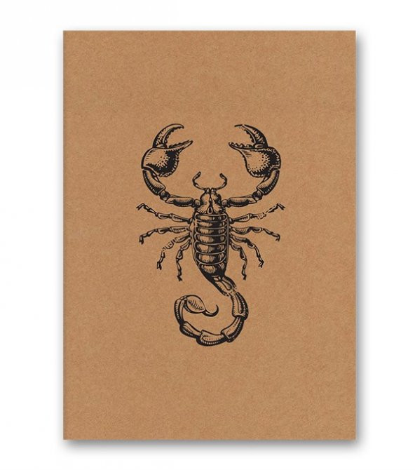 Kraft Defter Düz Akrep