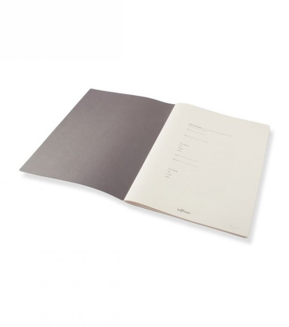Febris Karton Kapak Çizgili Defter Gri 80 Syf - 2