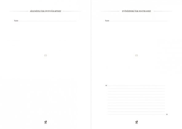 Bebek Anı Defter Albümü & Hamile Anne Günlüğü Krem + Sticker - 7