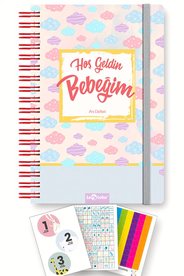 Bebek Anı Defteri ve Hamile Albümü Pembe + Sticker