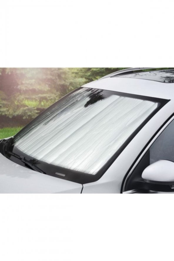 Katlanabilir Parlak Oto Araba Ön Cam Güneşlik 130 Cm X 60 Cm - Resim 2