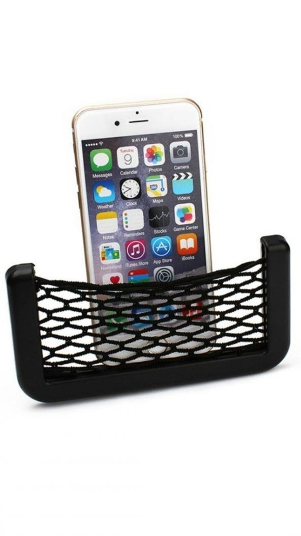 Araç İçi Pratik Göz Güçlü Yapışkanlı Fileli Ceplik Sağlam Telefon Kalem Kart Şarj Aleti Tutucu - 5