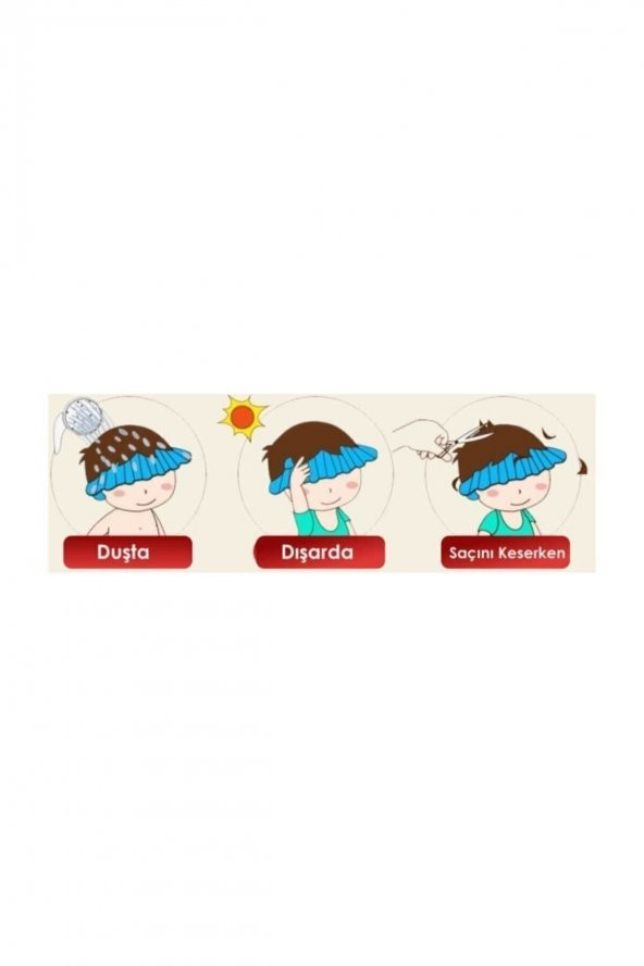Bebek Banyo Şapkası Düğmeli Kulaklıklı - 4