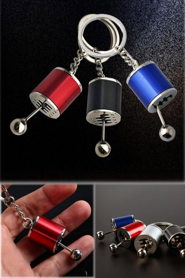 Hareketli Araba Kollu Vites Kutusu Anahtarlık Hediyelik Modifiyelik Vitesli Şanzıman Metal Şifter