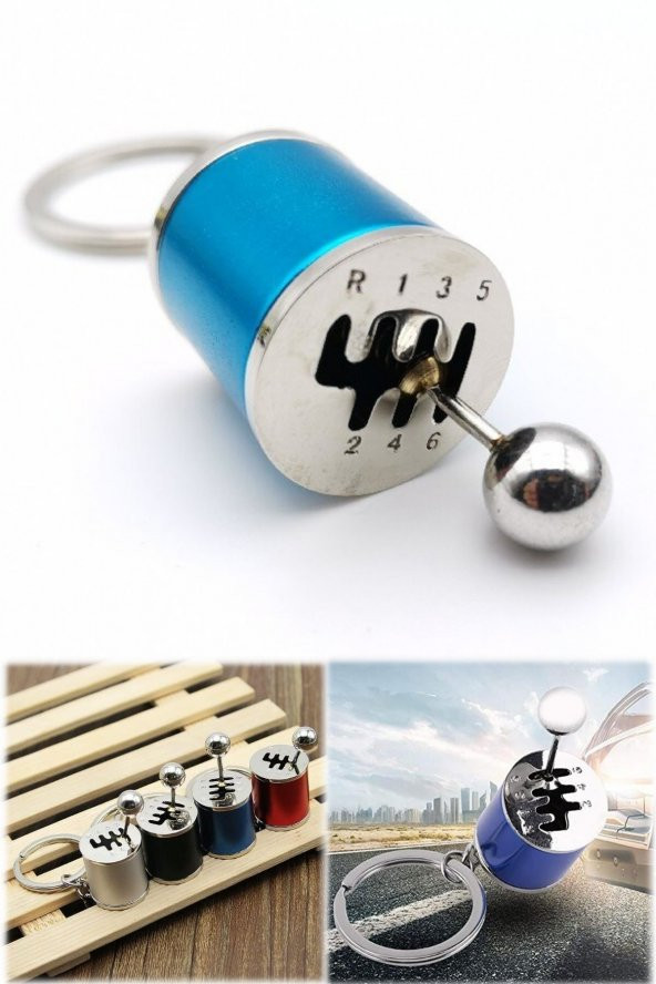 Hareketli Araba Kollu Vites Kutusu Anahtarlık Hediyelik Modifiyelik Vitesli Şanzıman Metal Şifter - 5