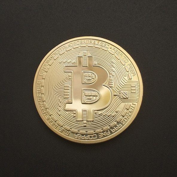 A Kalite Bitcoin Sanal Paranın Madeni Anı Hediyelik Metal Para Yuvarlak Coin