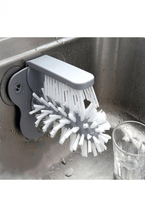 Lavabo Vantuzlu Bardak Yıkama Fırçası Bulaşık Temizleme Fırça - 4