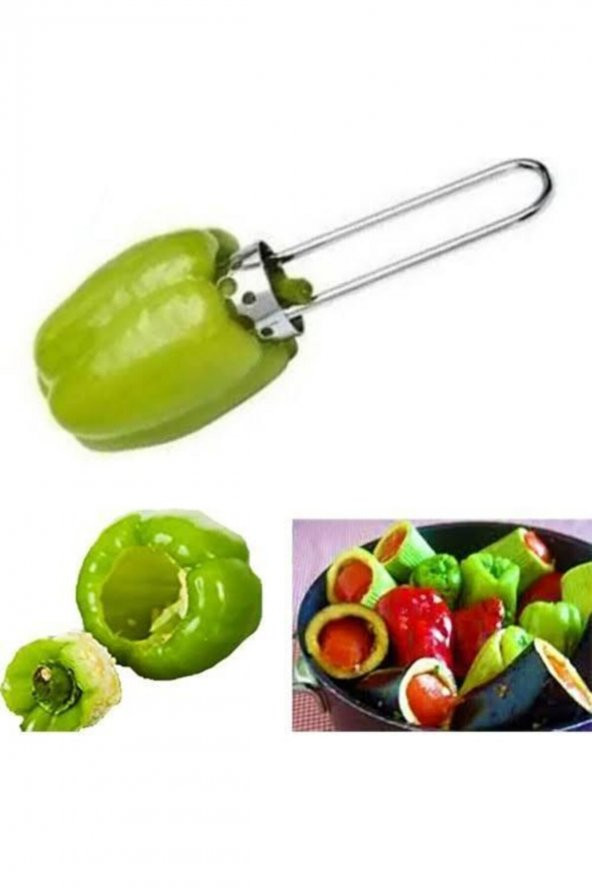 Dolmalık Biber Kabak Patlıcan Oyacağı Pratik Dolma Oyucu 2li Set - Resim 2