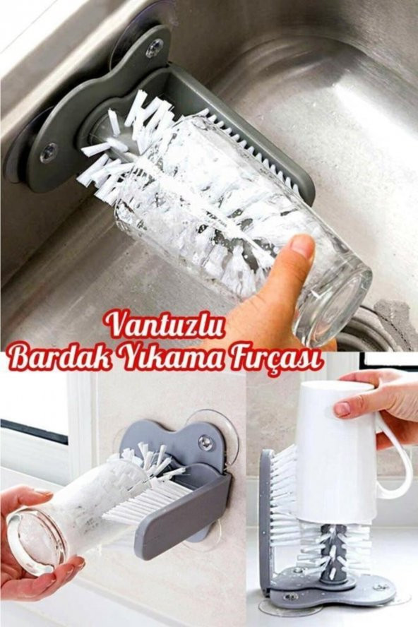 Bardak Yıkama Fırçası Vantuzlu
