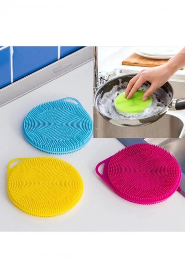 Silikon Bulaşık Yıkama Fırçası Tükenmeyen 2 Adet Cmt-da2be34a - 3