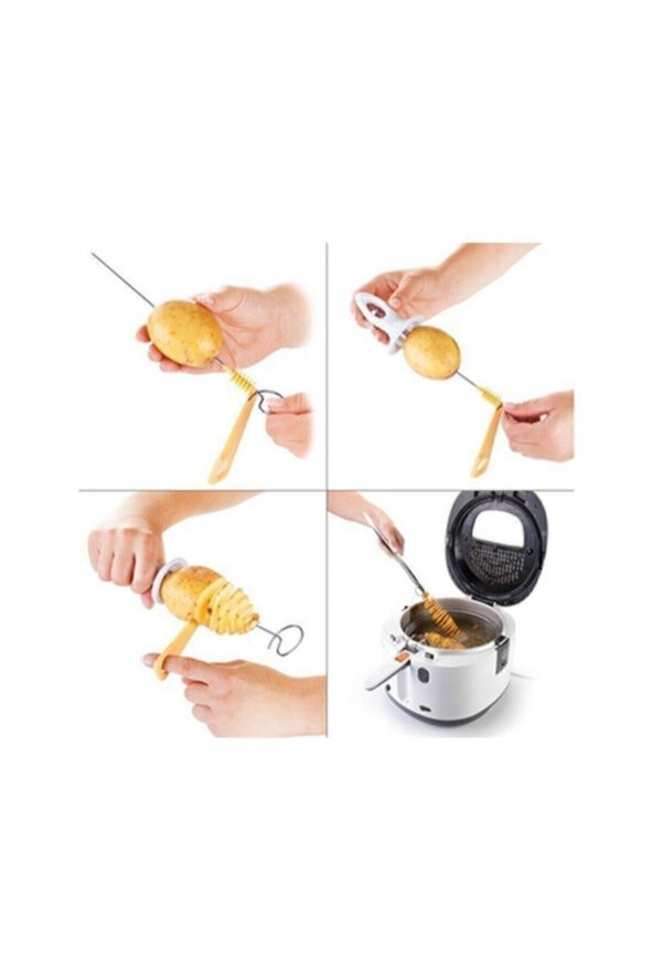 Spiral Patates Dilimleyici Aparat Çubukta Patates Cips Yapma - 2