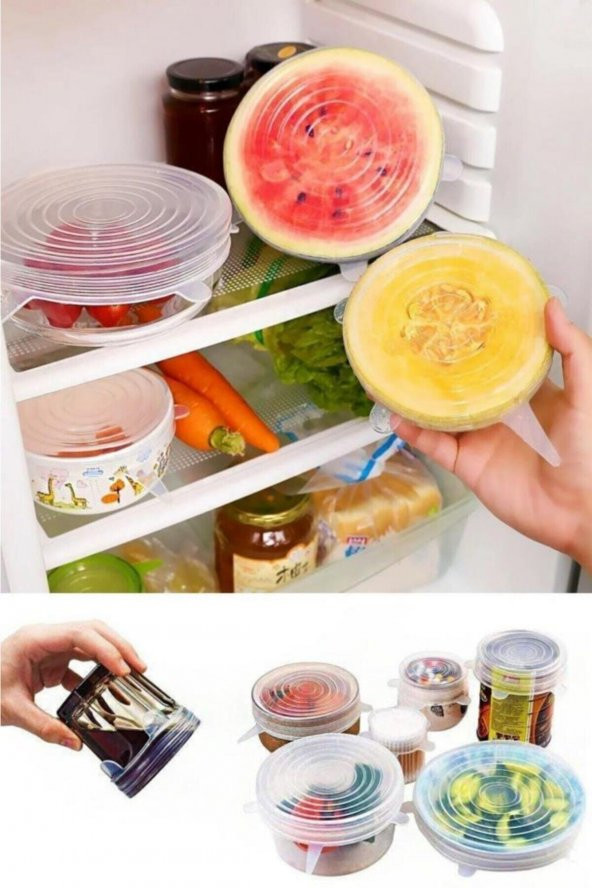 Silikon Streç Kapak 6lı Tencere Bonesi - 7