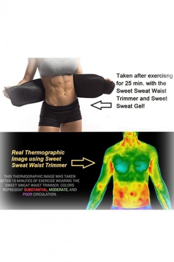 Termal Sauna Kemer Bel Korsesi Sporcu Kemeri Incelme Zayıflama Kemer Neopren Terleme Kemeri - 2