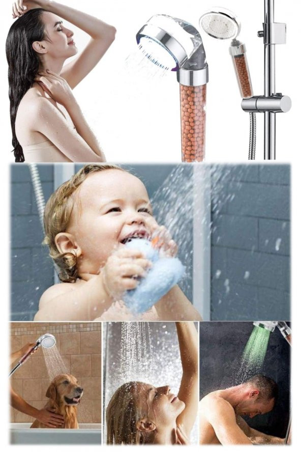 Duşakabin Banyo Başlığı Duş Başlığı Pro Tazikli Boncuklu Masaj Etkili 360 Gözenekli Duş Başlığı - 7