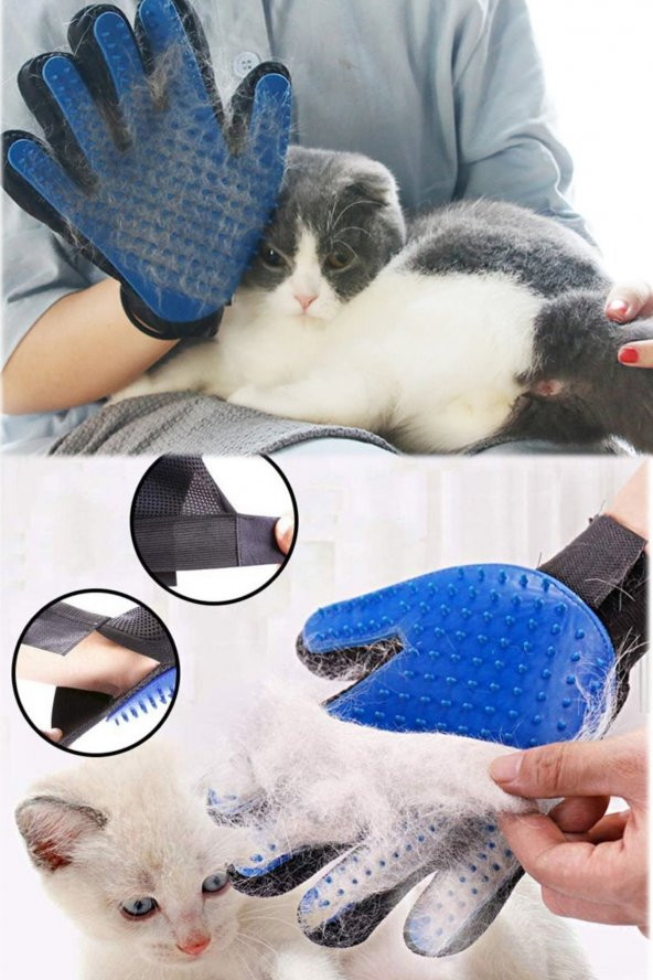Profesyonel Kedi Köpek Tüm Irklara Uygun Profesyonel Tüy Toz Toplama Eldiveni ve Masaj Eldiveni - 5