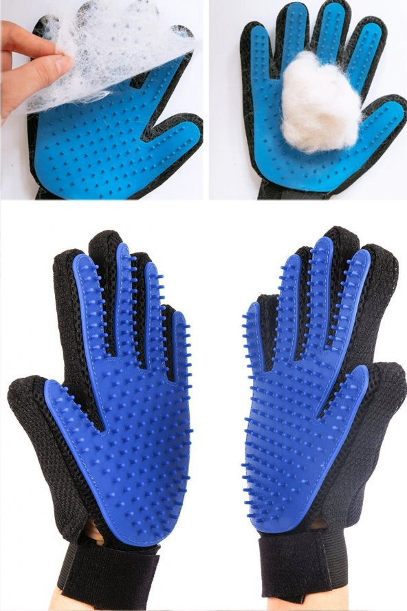 Profesyonel Kedi Köpek Tüm Irklara Uygun Profesyonel Tüy Toz Toplama Eldiveni ve Masaj Eldiveni - 7