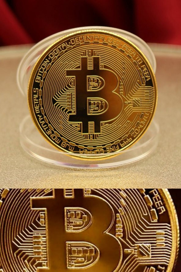 A Kalite Bitcoin Sanal Paranın Madeni Anı Hediyelik Metap Para Yuvarlak Coin