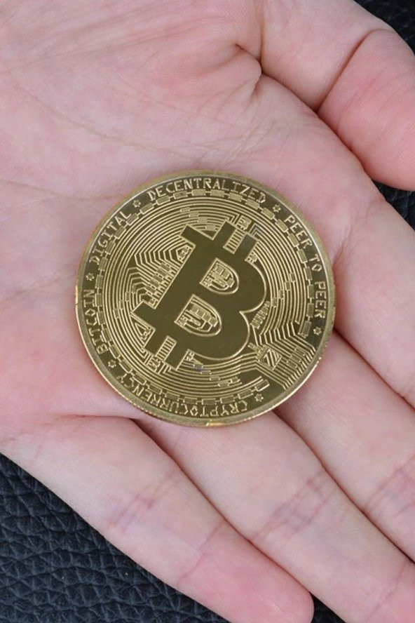 A Kalite Bitcoin Sanal Paranın Madeni Anı Hediyelik Metap Para Yuvarlak Coin - 2
