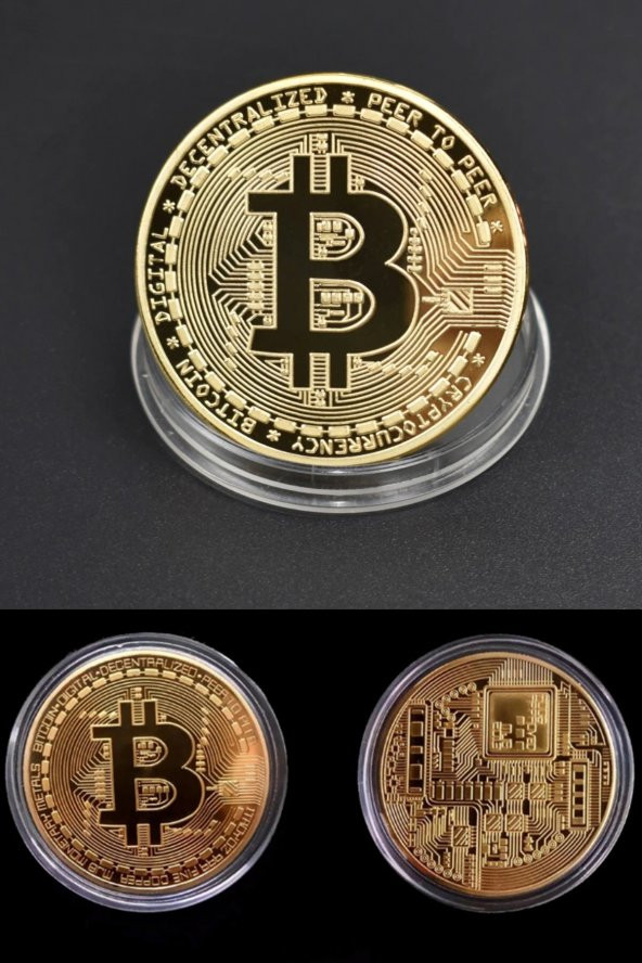 A Kalite Bitcoin Sanal Paranın Madeni Anı Hediyelik Metap Para Yuvarlak Coin - 6