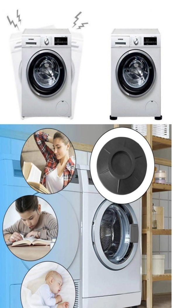 Silikon Ses ve Titreşim Azaltıcı Ayaklık 4 Adet Çamaşır Makinesi veya Kurutma Makineleri Için Uyumlu - 4
