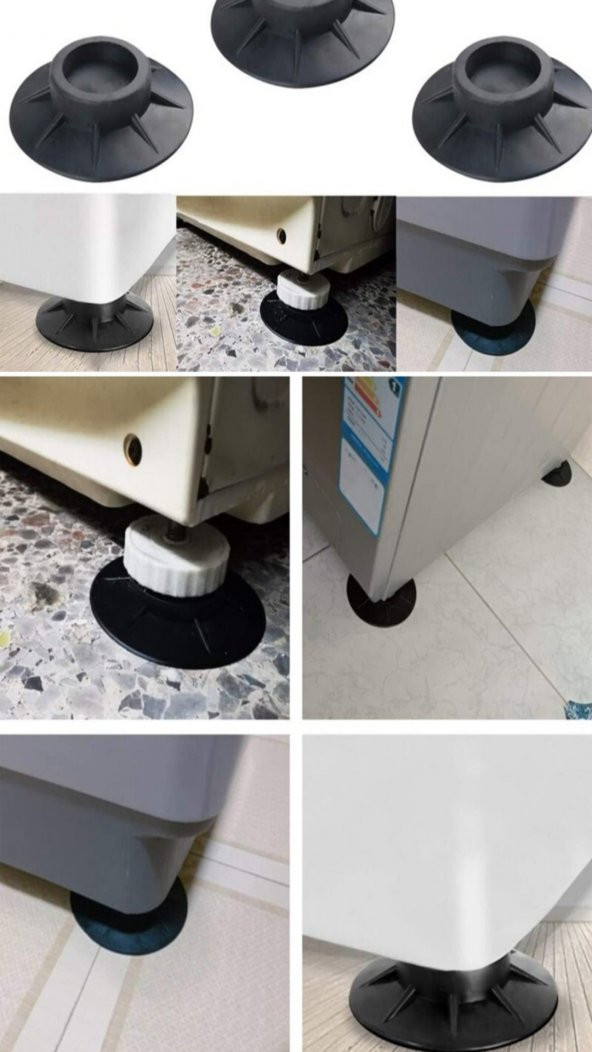Silikon Ses ve Titreşim Azaltıcı Ayaklık 4 Adet Çamaşır Makinesi veya Kurutma Makineleri Için Uyumlu - 6