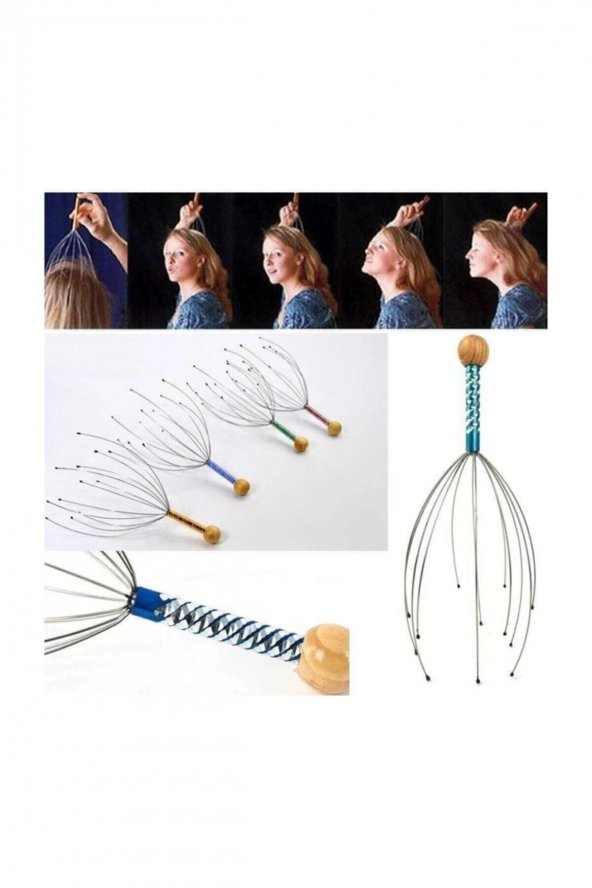 Manuel Kafa Masaj Teli Baş Ağrı Giderici Kafa Masaj Aleti - 5