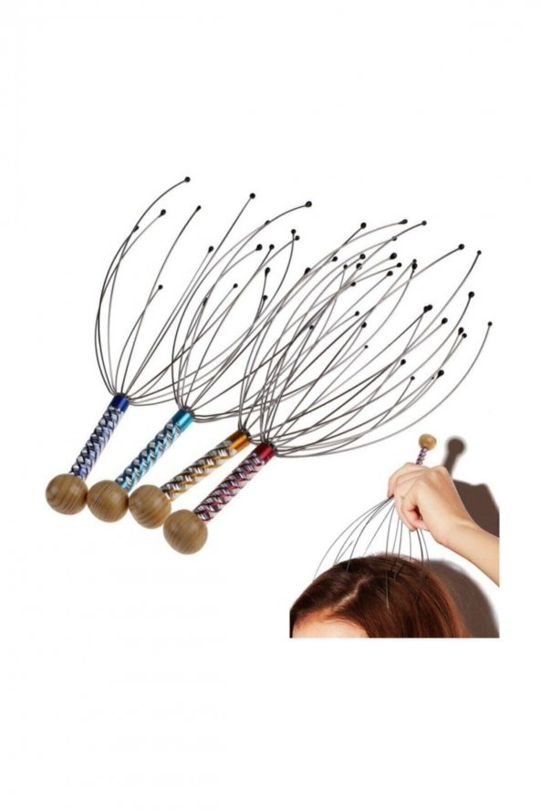 Manuel Kafa Masaj Teli Baş Ağrı Giderici Kafa Masaj Aleti - 6